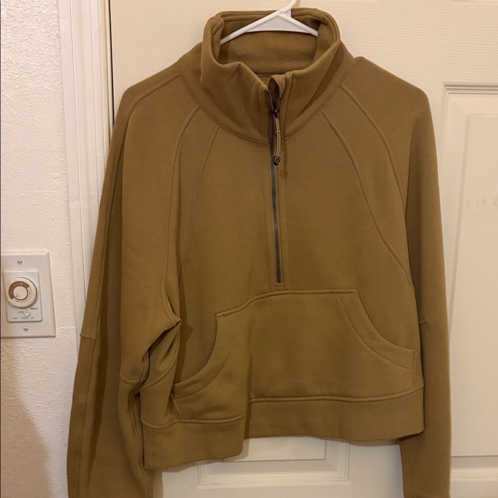 lululemon athletica Tan Half-Zip Jacket